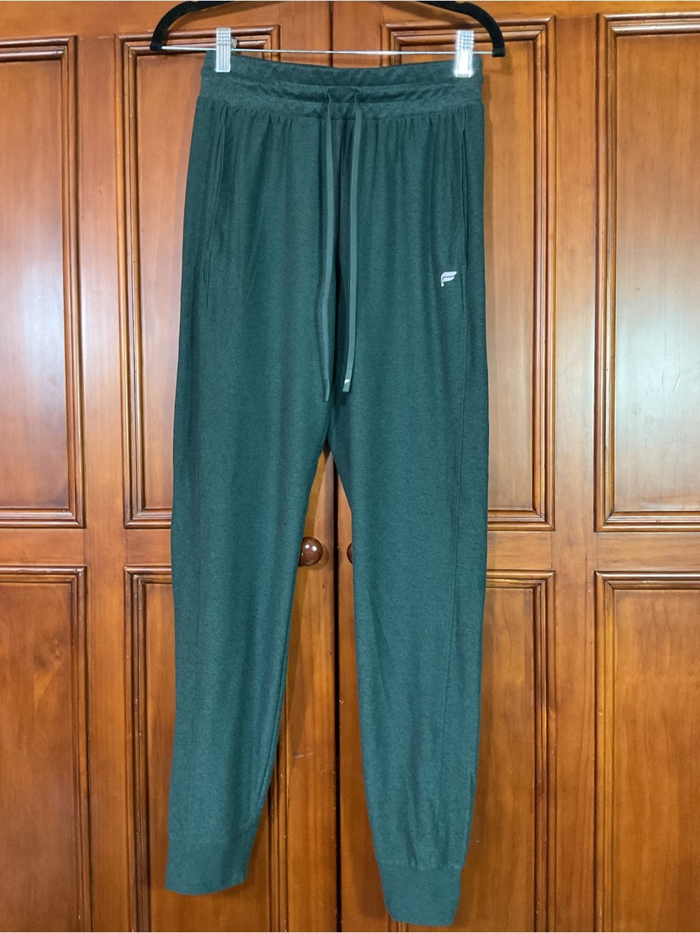 Fabletics Womens Hunter Green Athleisure Pants Drawstring Size Small Lknw As See